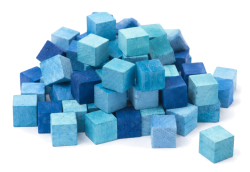 colorful bricks blue