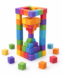 colorful bricks hourglass 1